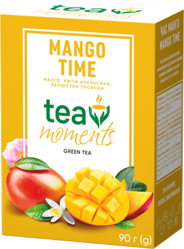 Чай зелений листовий зі смаком манго Mango Time Tea Moments 90 г (4823118601749)