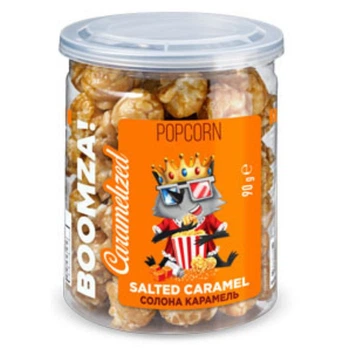 Попкорн карамелізований Солона карамель тубус Boomza 90 г (4820196732471)