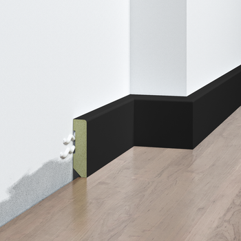 Плинтус накладной FSPRO 1040R2 МДФ 2,5 м Черный (P.MDF1040R2B) 1 м. п.