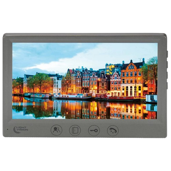 Видеодомофон Light Vision AMSTERDAM FHD Gray с цветным 7" IPS дисплеем и Full HD записью