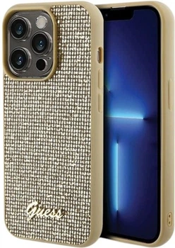 Панель Guess Disco Metal Script для Apple iPhone 15 Pro Max Gold (3666339173609)