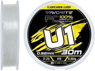 Флюорокарбон Favorite U1 FC 30 м #10/0.52 мм 37.2lb/16.86 кг (16931221)