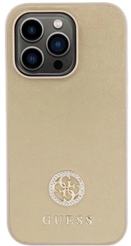 Панель Guess Strass Metal Logo для iPhone 15 Pro Max Gold (3666339151034)