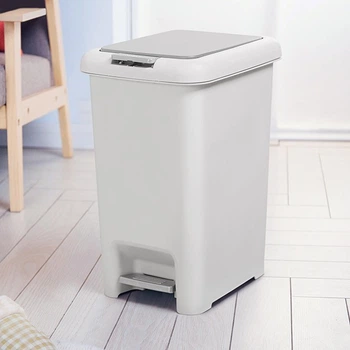 Відро для сміття MBM HOME з кришкою і педаллю BIN-01 30L GRAY сіре
