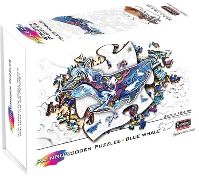 Puzzle drewniane Eureka Płetwal błękitny 101 elementów (5425004736215)