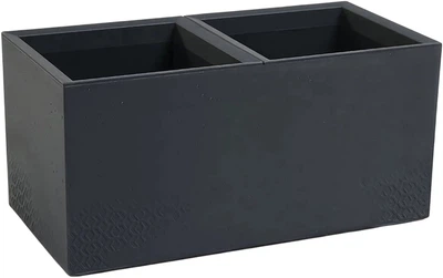Doniczka Lamela Karo tworzywo sztuczne antracyt 78 x 40 cm (9829361) (5900119829361)