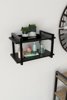 Настенная полка в стиле лофт EcoLoft Вайра DSP-1262-5 Черный