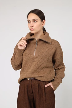 Свитер женский S/M цвет коричневый YUKI ЦБ-00285733