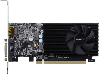 Видеокарта Gigabyte PCI-Ex GeForce GT 1030 Low Profile 2GB DDR4 (64bit) (1151/2100) (DVI, HDMI) (GV-N1030D4-2GL)