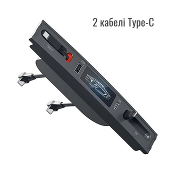 USB хаб для Tesla Model 3 и Y с выдвижными кабелями, зарядка для смартфонов USB, Type-C, модель TSL2C