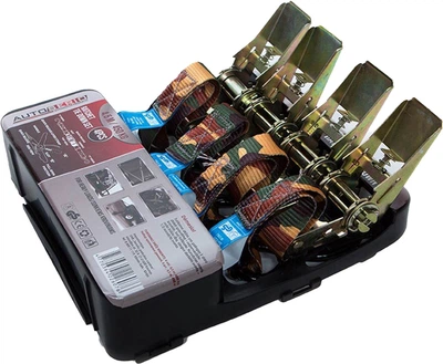 Транспортний ремінь з натягувачем AUTOSERIO Ratchet Tie Down XH-RB011 450 кг 4.5 м 4 шт (4770364226076)