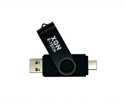 Флеш-накопитель XON FlashDrive DuoConnect 256GB USB 2.0 / Type-C Black (FX2DR256PB 4067)