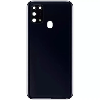 Задняя крышка для Samsung M315 M31 черная, Space Black + стекло камеры