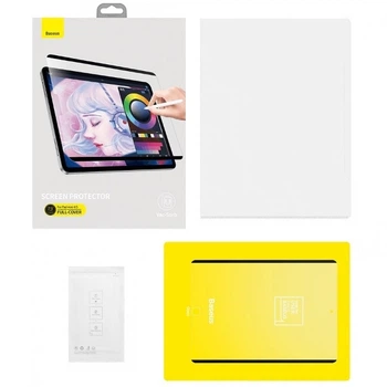 Защитная пленка iPad mini 4 /iPad mini 5 с черной рамкой, 0.15mm, Full Coverage, Paper-Like, Baseus (SGZM020102)