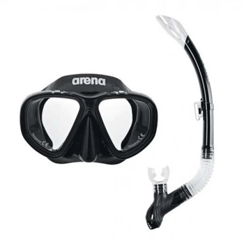 Набор для плавания Arena Premium Snorkeling Set 002018-505 маска і трубка чорний Уні OSFM (3468336174364)