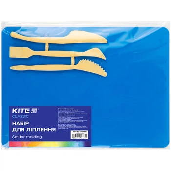 Дошка для пластиліну Kite Classic + 3 стека синя для творчості