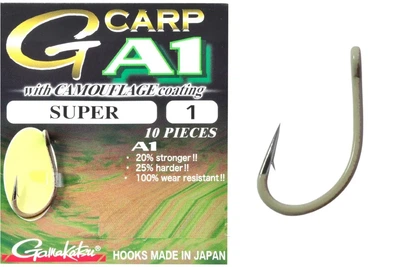 Крючки Gamakatsu A1 G-Carp Super Camou Sand №1 (10шт/уп) (6108003001)