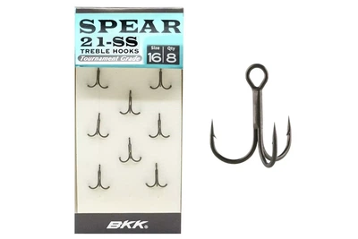 Тройные крючки BKK Spear-21 SS №16 (8шт/уп) (6321002005)