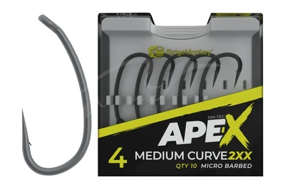 Гачки RidgeMonkey Ape-X Medium Curve 2XX з борідкою №6 (10 шт/уп) (6117005002)