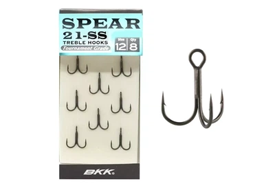 Тройные крючки BKK Spear-21 SS №12 (8шт/уп) (6321002003)