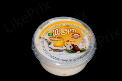 Йогурт 4% с Персиком 300г ведерко Молницкое - Вкус детства