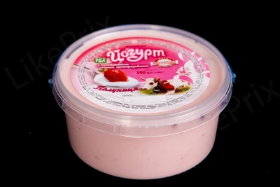 Йогурт 4% с Клубникой 500г ведерко Молницкое - Вкус детства