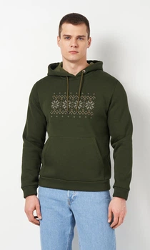 Чоловіче худі з вишивкою vishivano4ka 0018 3XL-4XL хакі