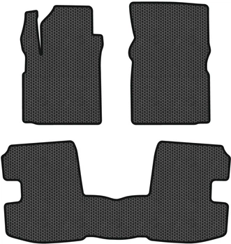 EVA килимки EVAtech в салон авто для Yaris (I) (P1) 3-doors Toyota 1999-2006 1 покоління Htb EU Сота Чорна Чорний кант (TY44363Z3SBB)