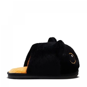 Жіночі шльопанці CHIKOKU Kawaii Eyes Coal-Bomb Cat 38 Чорний 1314-S15-002