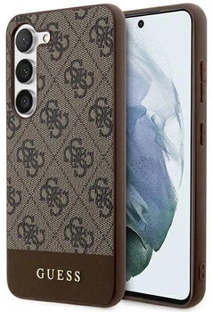 Панель Guess 4G Stripe Collection для Samsung Galaxy S24+ Brown (GUHCS24MG4GLGR)