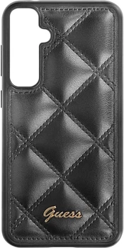 Панель Guess Quilted Metal Logo для Samsung Galaxy S23 FE Black (GUHCS23FEPSQSQSK)