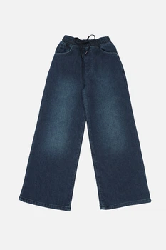 Джинси wide leg для дівчинки 140 колір темно-синій Altun ЦБ-00288299