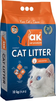 Наповнювач бентонітовий AK Cat Products Compact Cat Litter натуральний 10 кг (8699245877472)