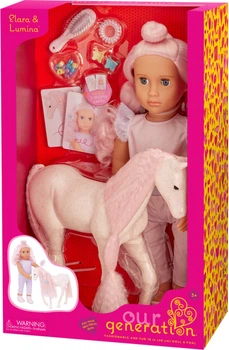 Lalka Our Generation Elara Lumina z źrebięciem i akcesoriami 46 cm BD31493Z (062243482524)