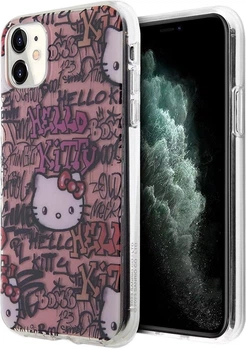 Панель Hello Kitty IML Tags Graffiti для Apple iPhone 15 / 14 / 13 Pink (HKHCP15SHDGPTP)