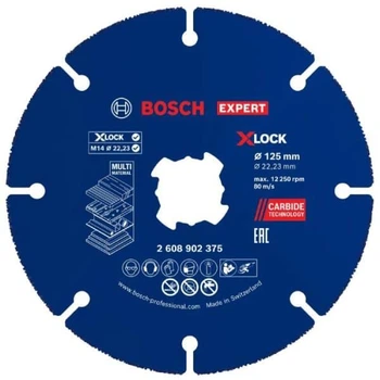 Круг отрезной Bosch Expert Carbide Multi Wheel X-LOCK 125×22,23 мм, 10 шт (2608902377)