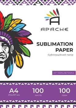 Сублимационная бумага Apache ECO A4 (100л) 100г/м2