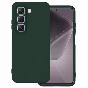 Чехол Fiji Full Soft Premium для Infinix Hot 60i (X6728) противоударный бампер с микрофиброй Dark Green