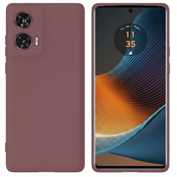 Чехол Fiji Full Soft Premium для Motorola Edge 50 Fusion противоударный бампер с микрофиброй Bordo