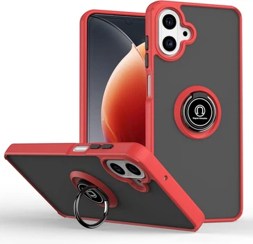 Чохол Fiji Colorframe для Samsung Galaxy A07 (A075) матовий бампер з кільцем підставкою Red