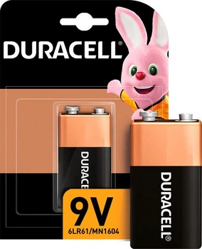Алкалиновая батарейка Duracell Крона (6LR61/MN1604, 9V)