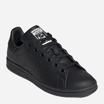 Підліткові кеди для дівчинки Stan Smith J на шнурівці екошкіра Розмір 36 Чорні