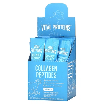 Пептиди колагену, Collagen Peptides, Vital Proteins, без смаку, 20 пакетиків по 10 г