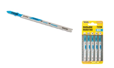 Полотно пильное для лобзика MASTERTOOL T123X PROGRESSOR 5 шт металл чистый прямой рез 10-21TPI/100 мм
