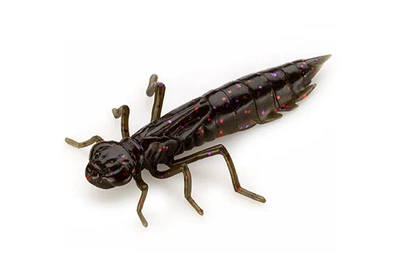 Силікон FishUP Dragonfly 1.2" (10шт/уп), колір: 050 Green Pumpkin Brown/Red & Purple (4307516050)