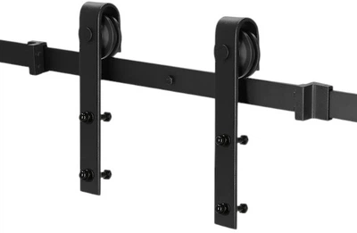 Система для розсувних дверей Springos HA5000 183 см barn door з декоративними фурнітурами, напрямна до 100 кг Чорна (5907719420349)