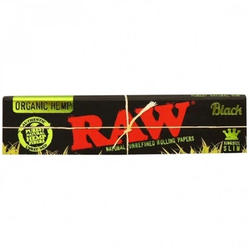 Бумага для самокруток RAW Black Organic 1¼" Hemp 50 листов Рав Блэк Органик Испания