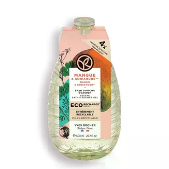Гель для ванни та душу Манго-Коріандр рефіл Ів Роше Yves Rocher, 600 мл