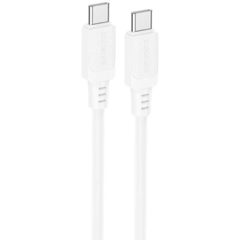Кабель заряджання BOROFONE BX115 Type-C to Type-C (60W 3А) швидка зарядка для пристроїв Android/Samsung Білий