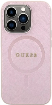 Панель Guess Saffiano MagSafe для Apple iPhone 15 Pro Pink (3666339156206)